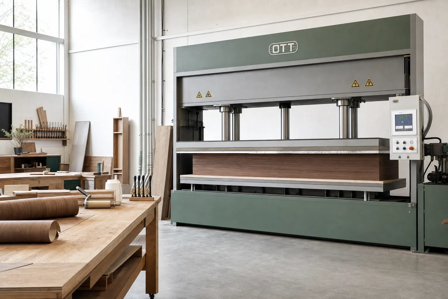 OTT vacuümpers met walnoten fineer