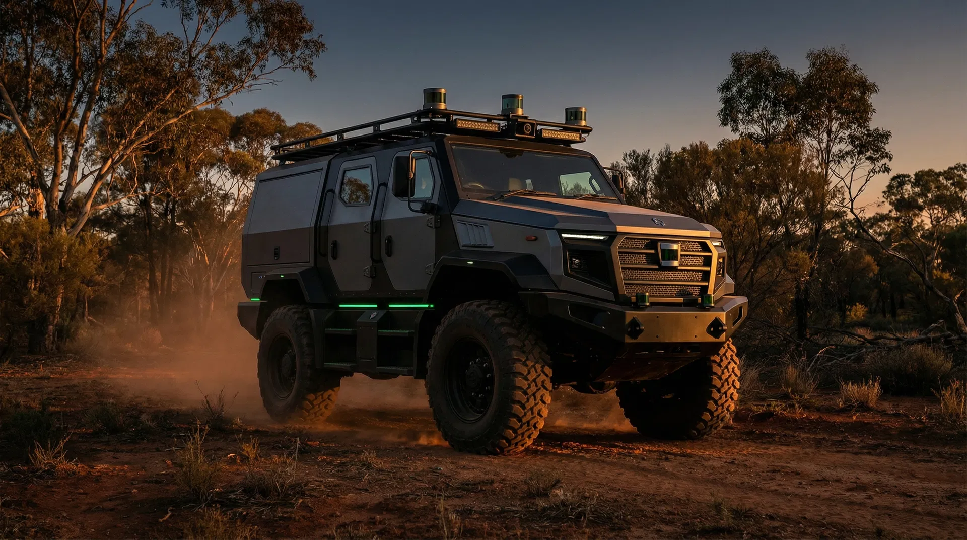 Autonomous environmental vehicle in Australian bushland