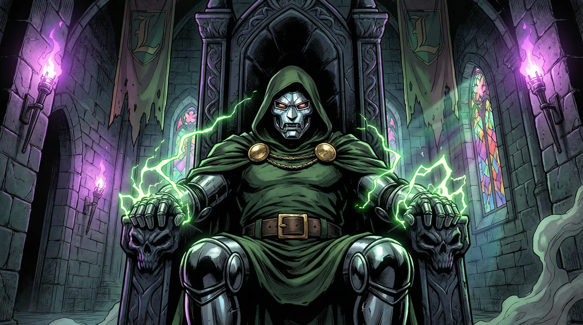 Doctor Doom on His Throne