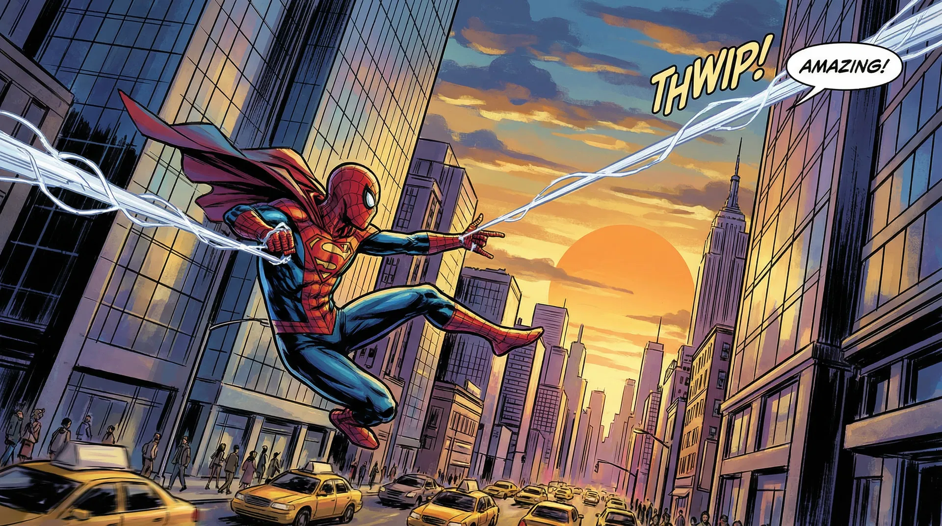 Web-Slinger Swinging Through NYC