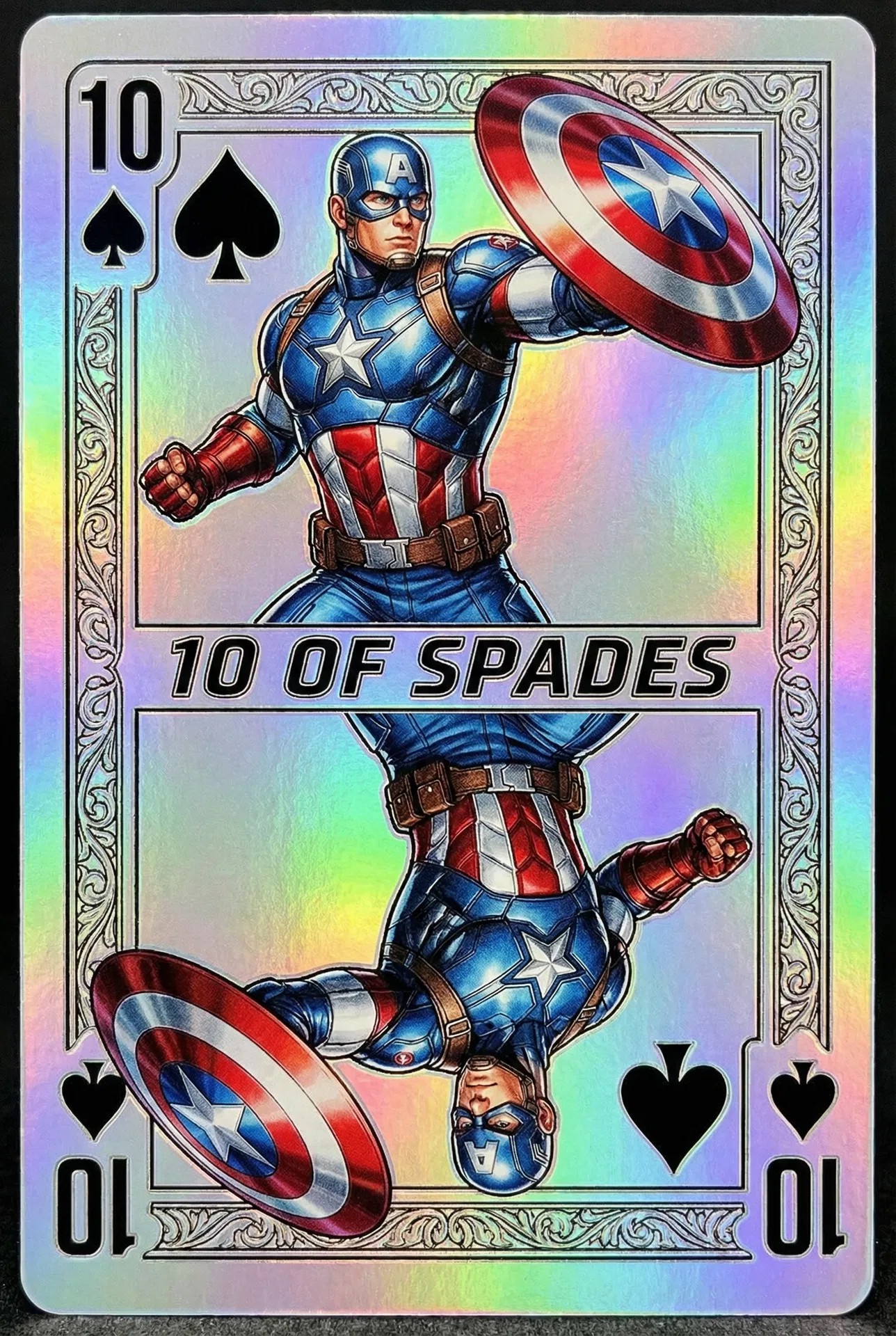 Captain America Spades 10 #S-10 - 2025 Topps Marvel Mint