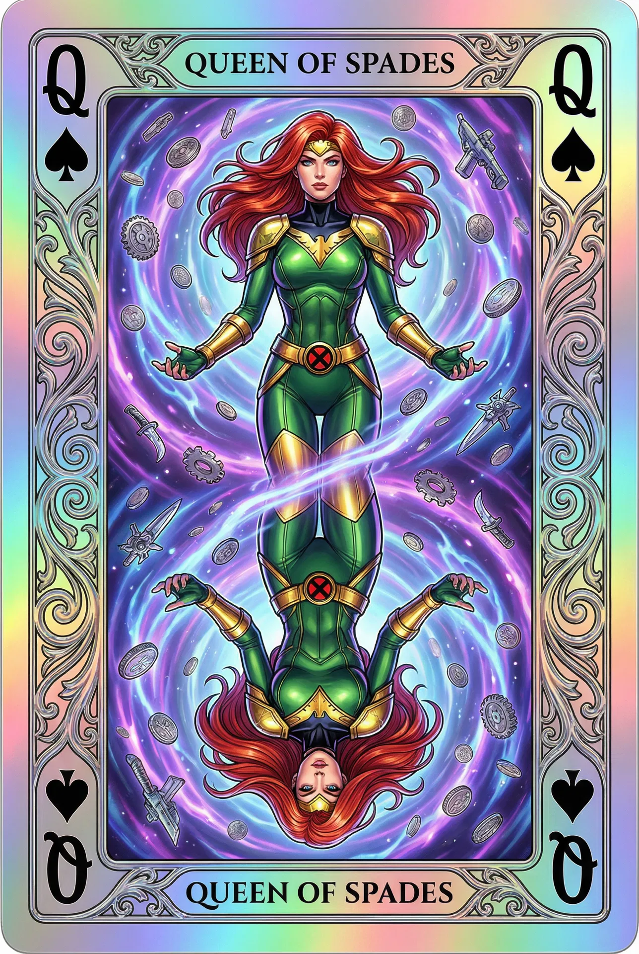 Jean Grey Spades Queen #S-Q - 2025 Topps Marvel Mint