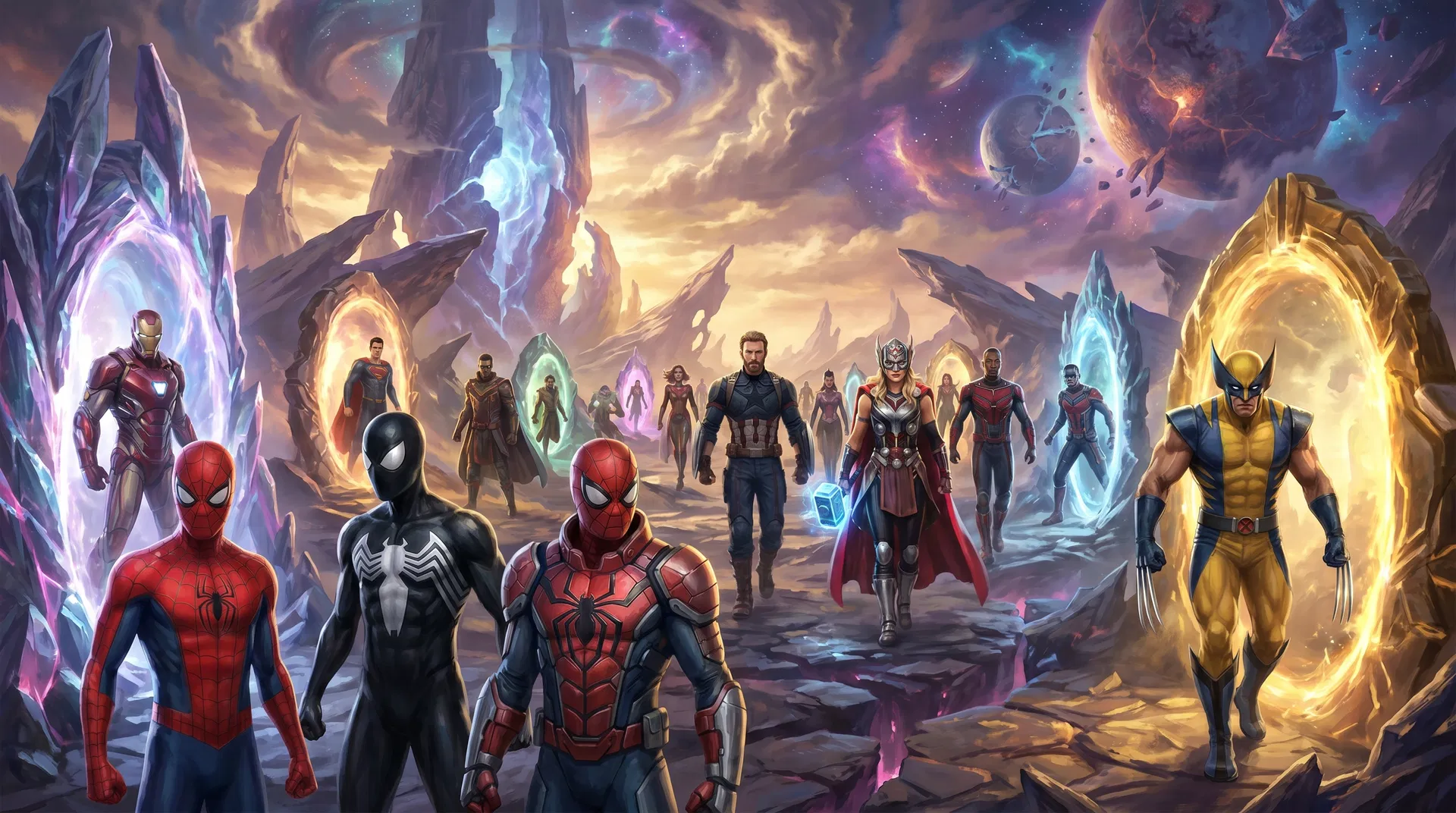 The Multiverse Avengers — Every Variant Assembled for Secret Wars
