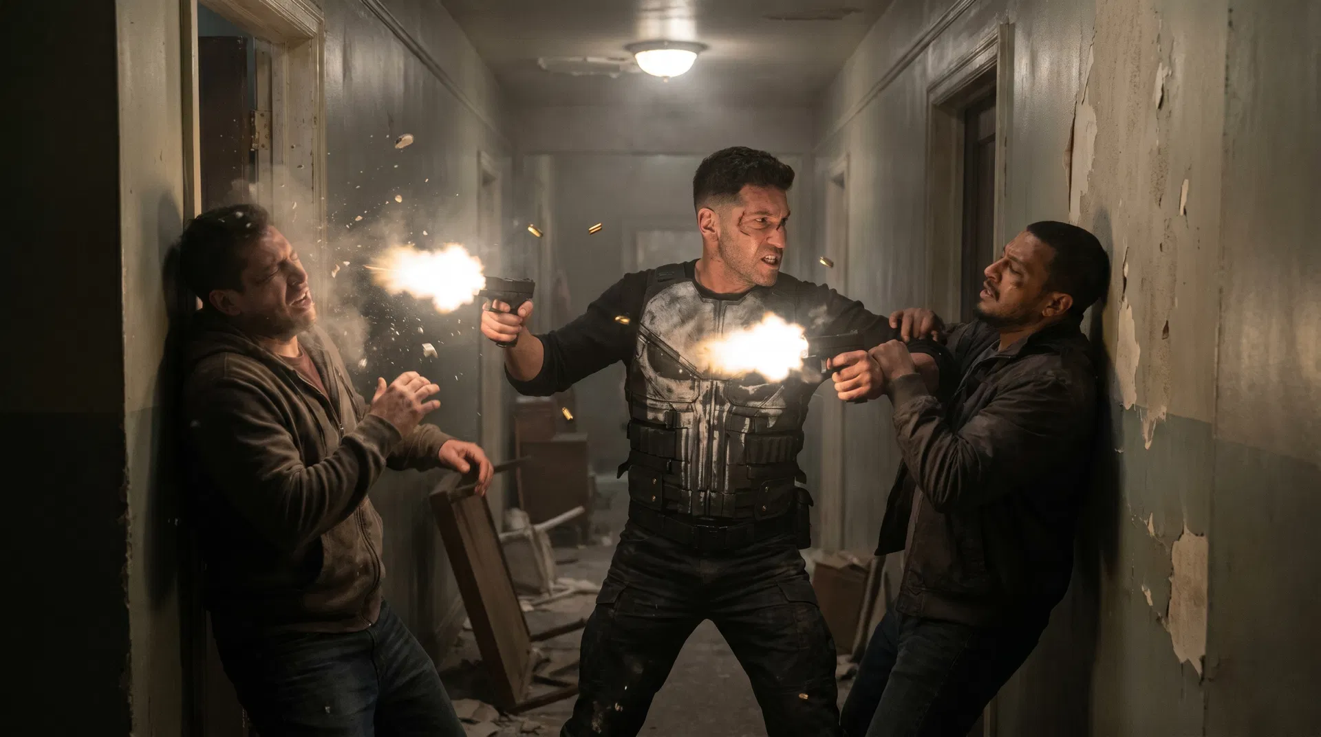 The Punisher in brutal close-quarters combat