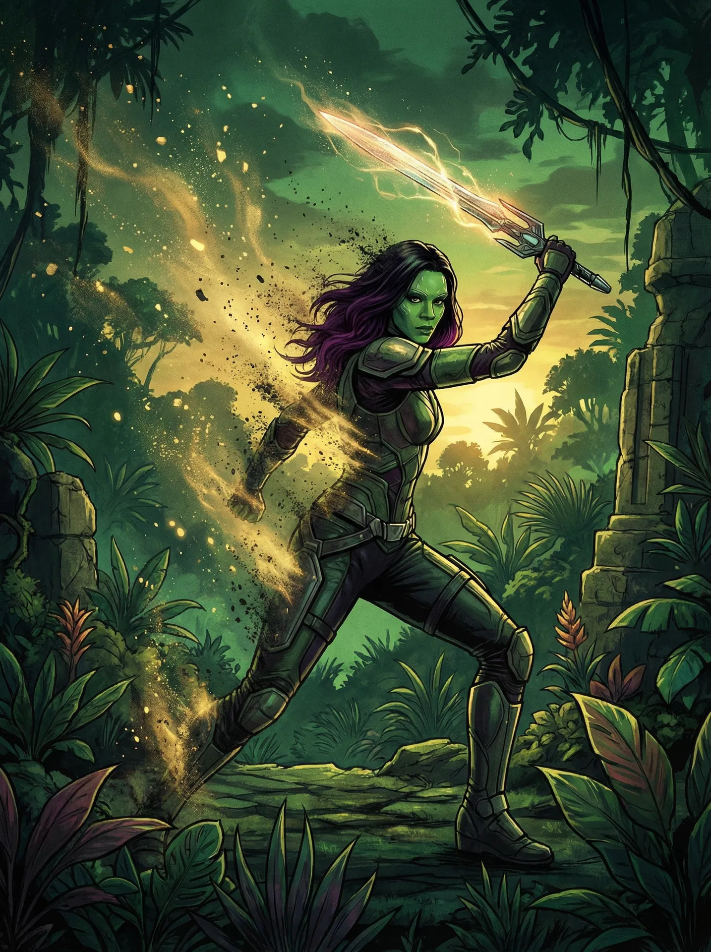 Gamora Guardians of the Galaxy Vol. 1 Phase Two #S-48 - 2025 Topps Marvel Studios