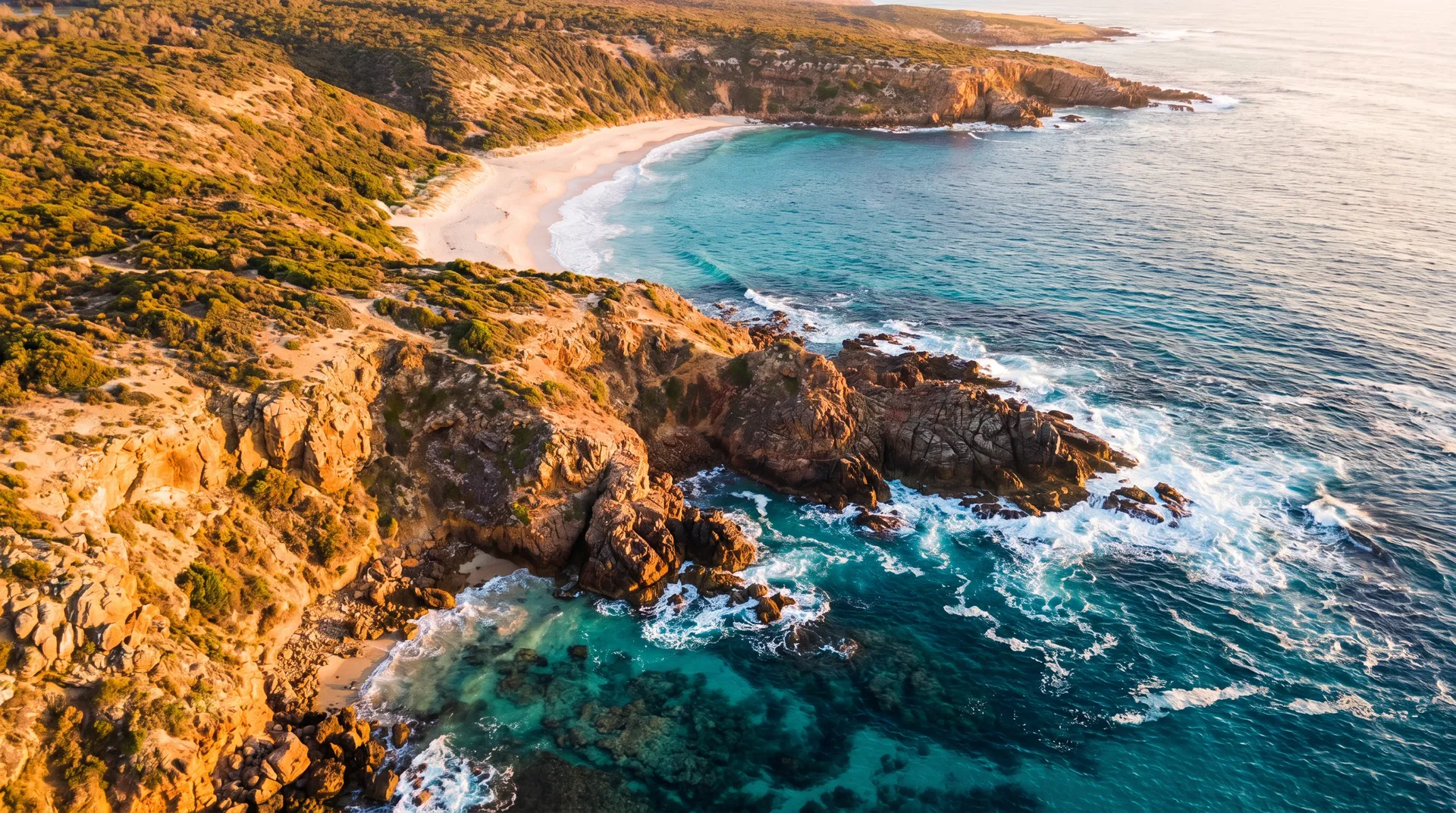 Yallingup coastline aerial view