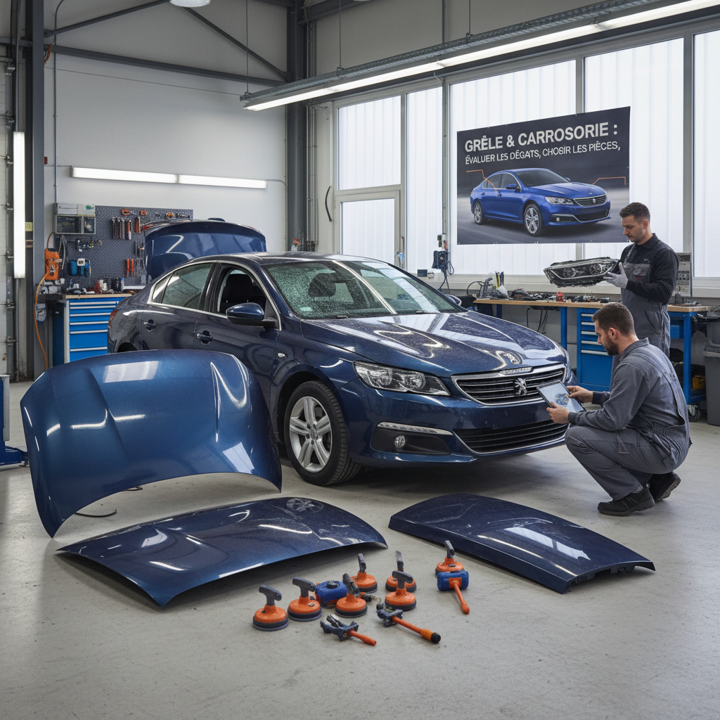 Grêle et Carrosserie : Évaluer les Dégâts et Choisir les Pièces de Rechange PQE