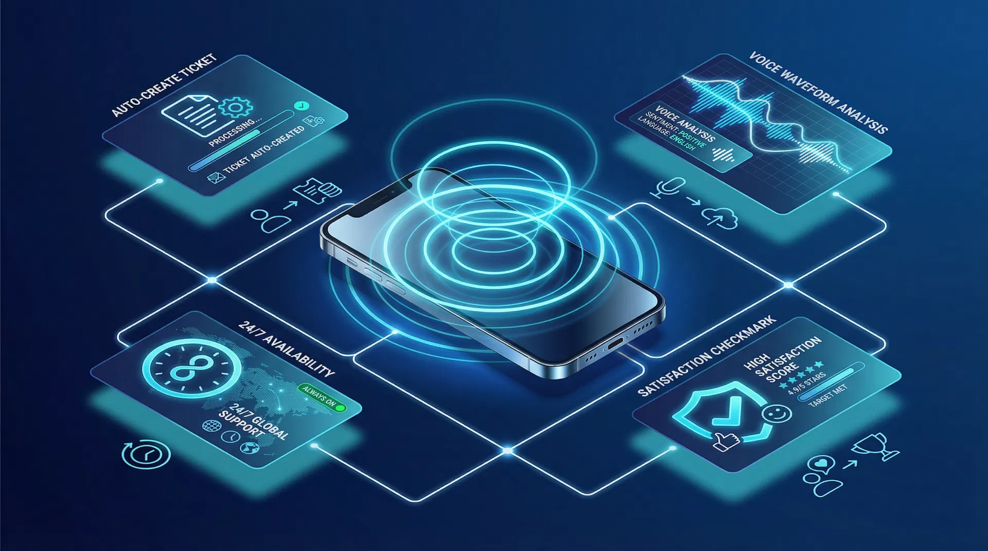 AI Voice Agent systeem visualisatie