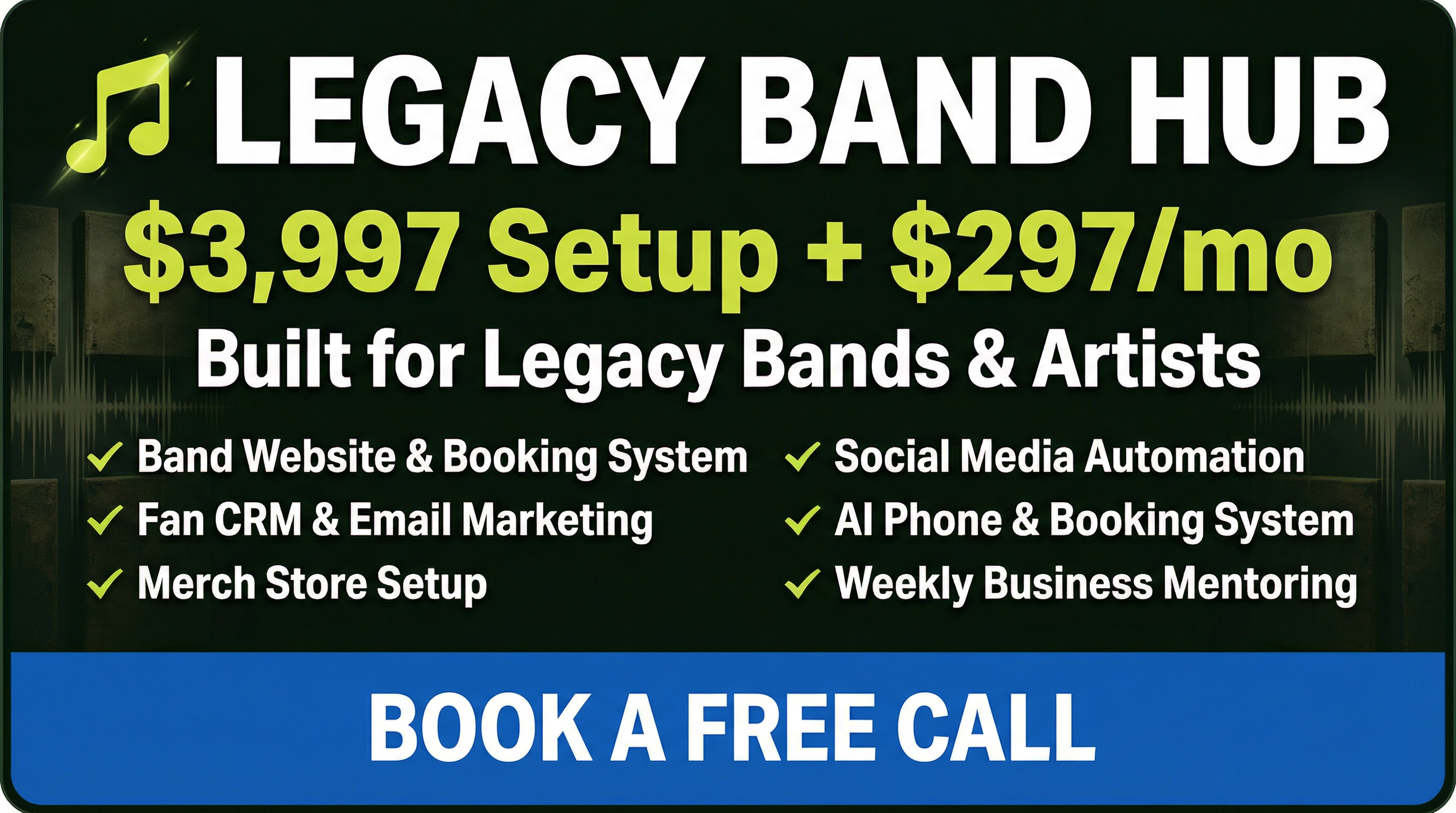 Legacy Band Hub $3,997
