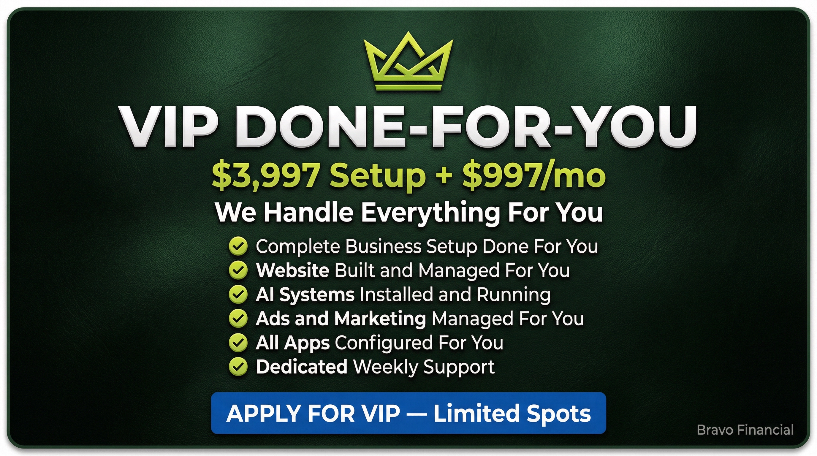 VIP Done-For-You $3,997