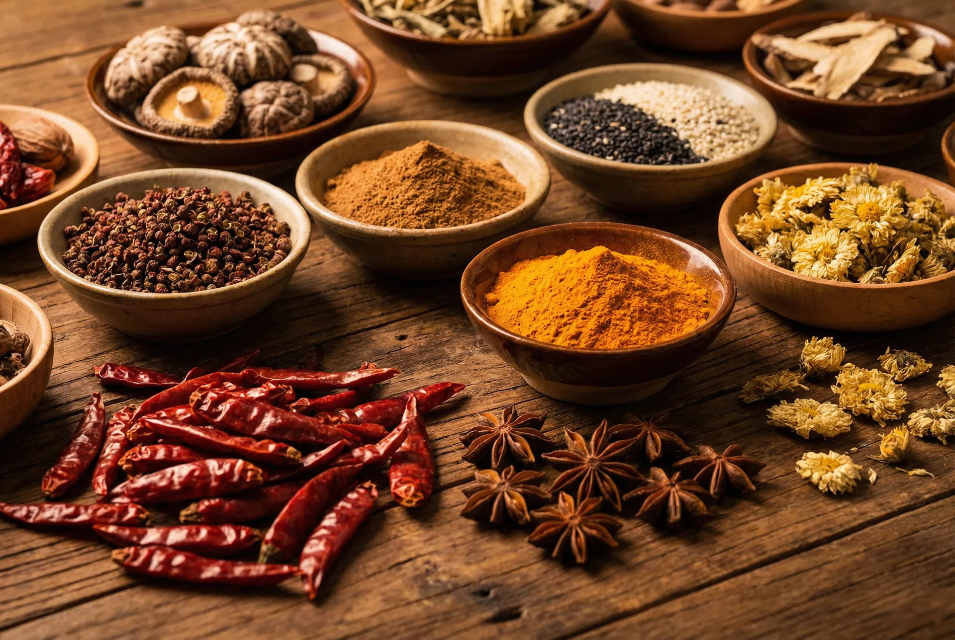 Asian spices and pantry ingredients