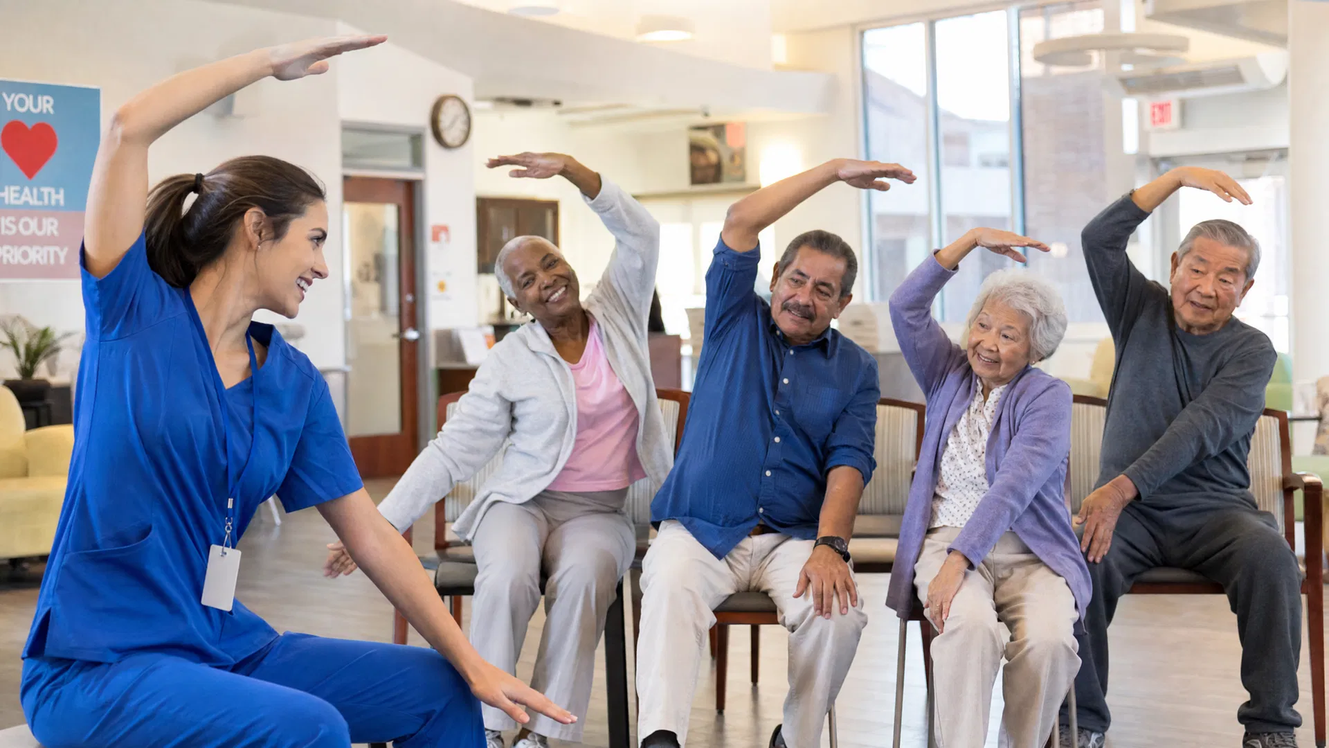 Caregiver and senior