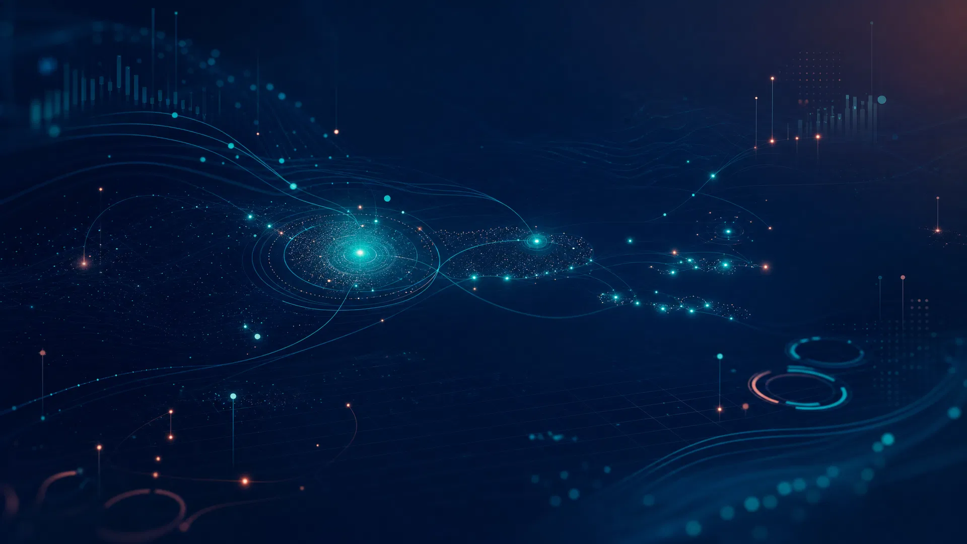 Fondo abstracto de inteligencia comercial caribeña