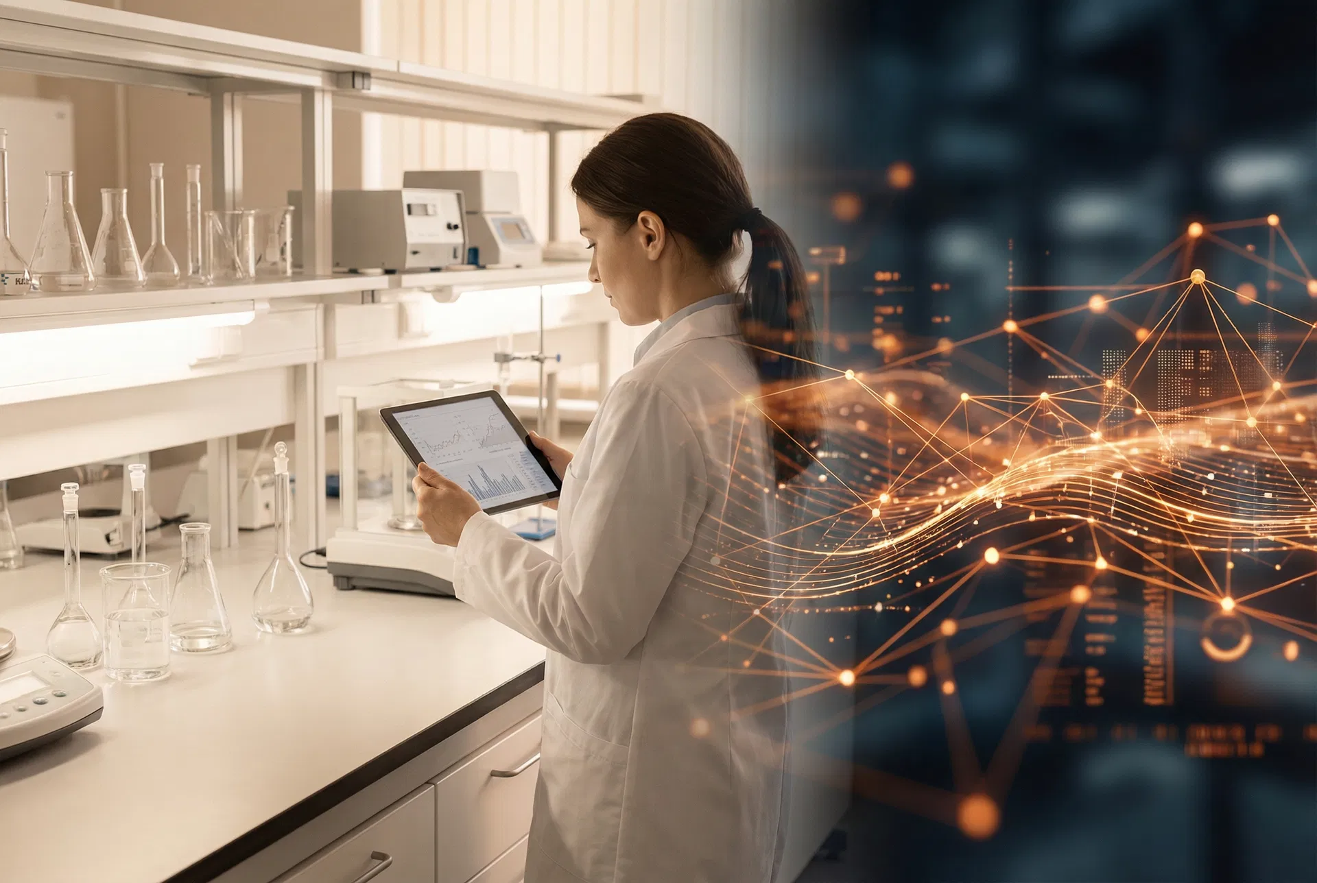 Laboratorio cosmético con IA