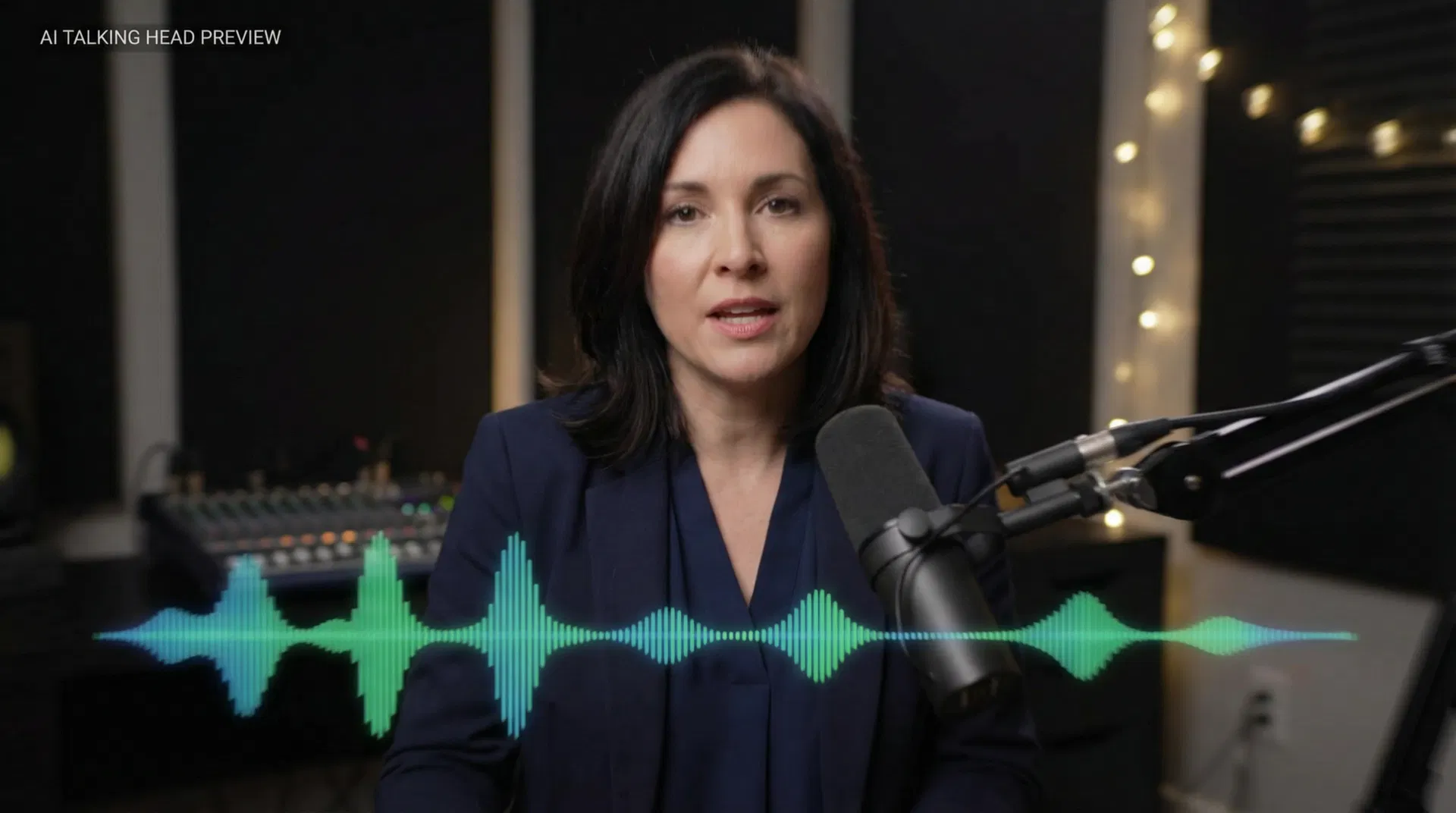 AI talking head video with lip-sync and voice synthesis