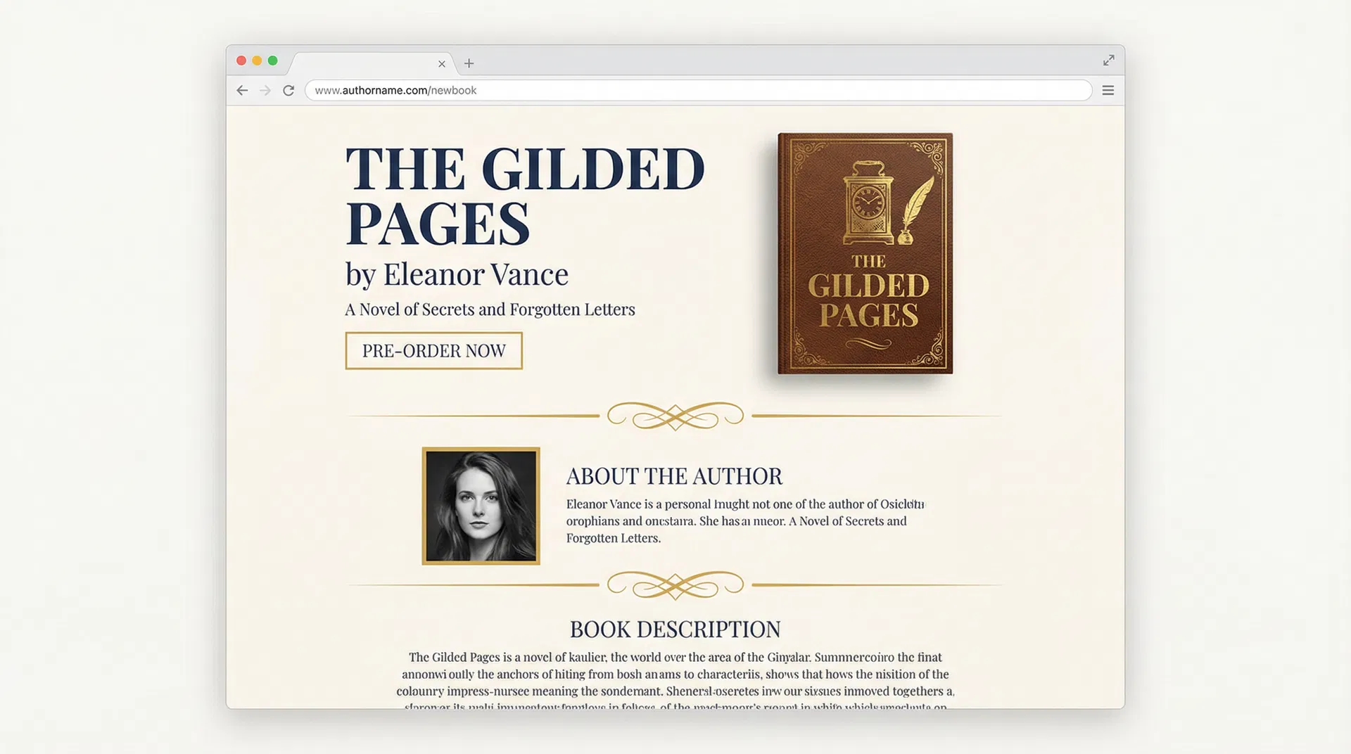 Classic Literary template preview