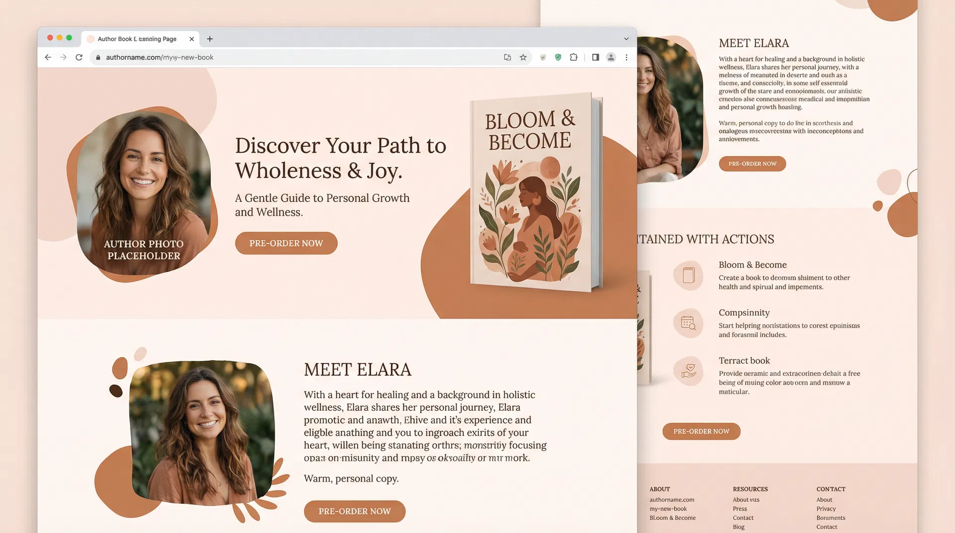 Warm & Personal template preview