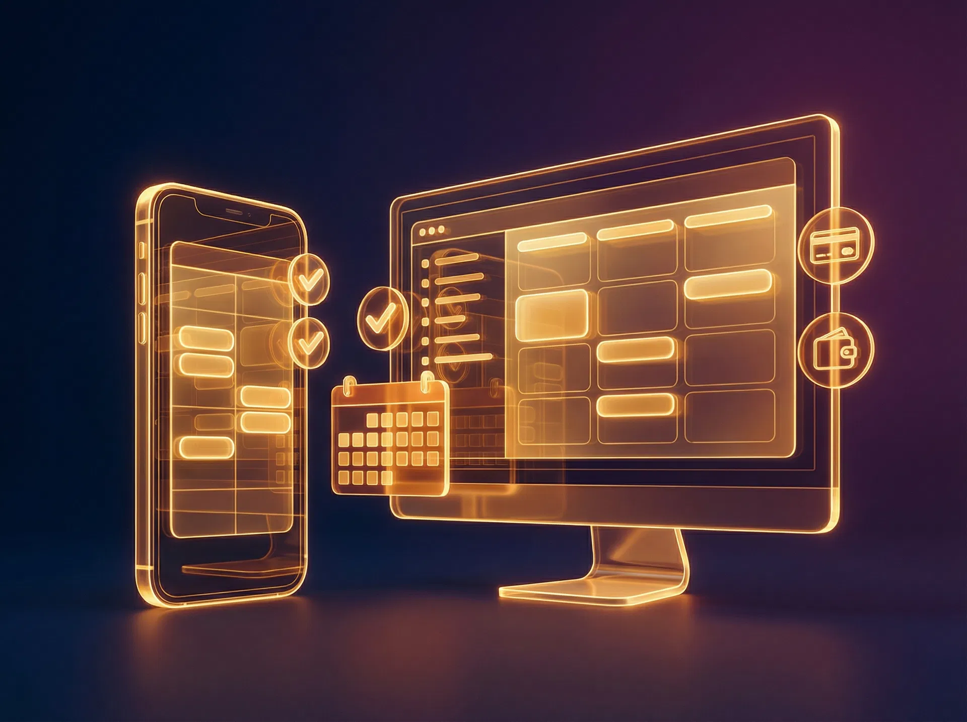 Branded booking page on mobile and desktop