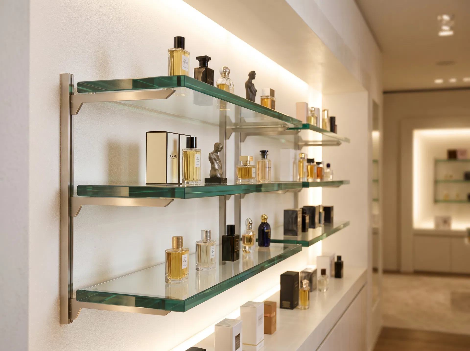 Bathroom Glass Shelves