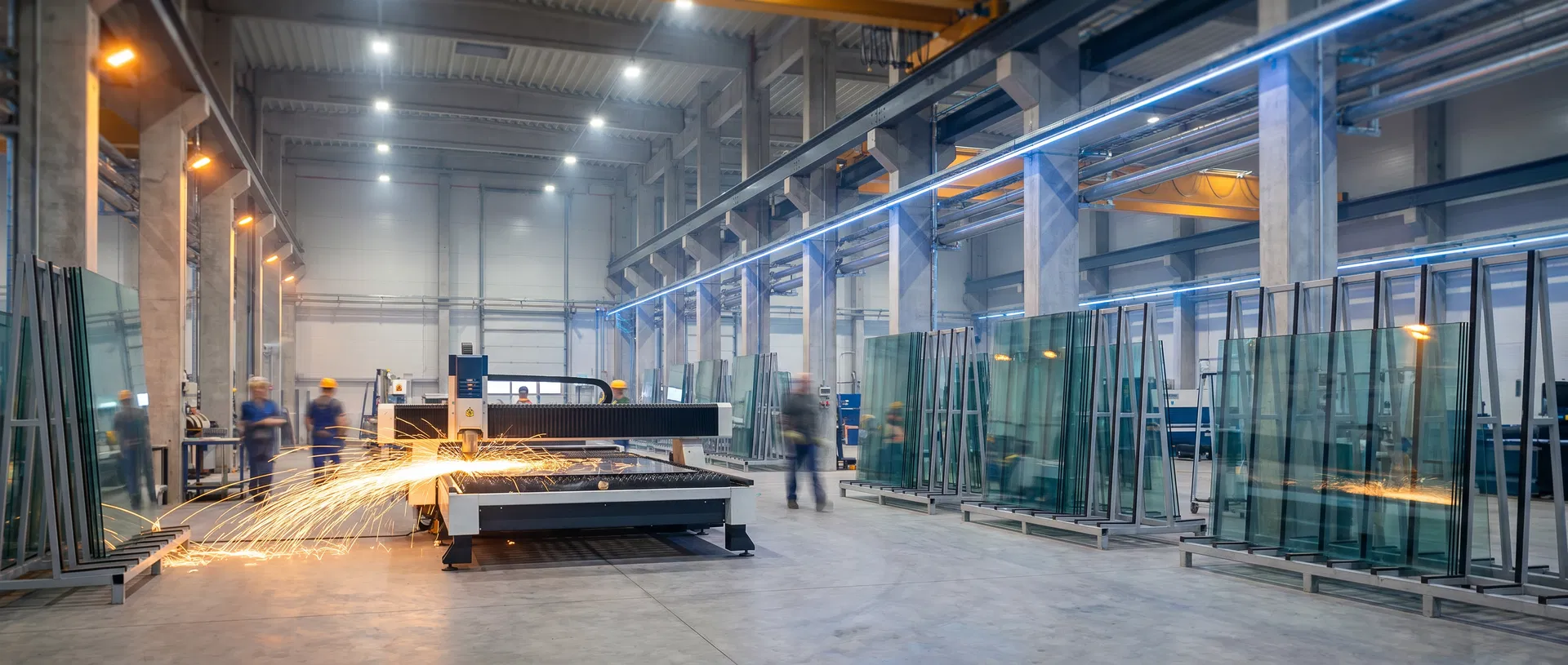 Glass fabrication facility