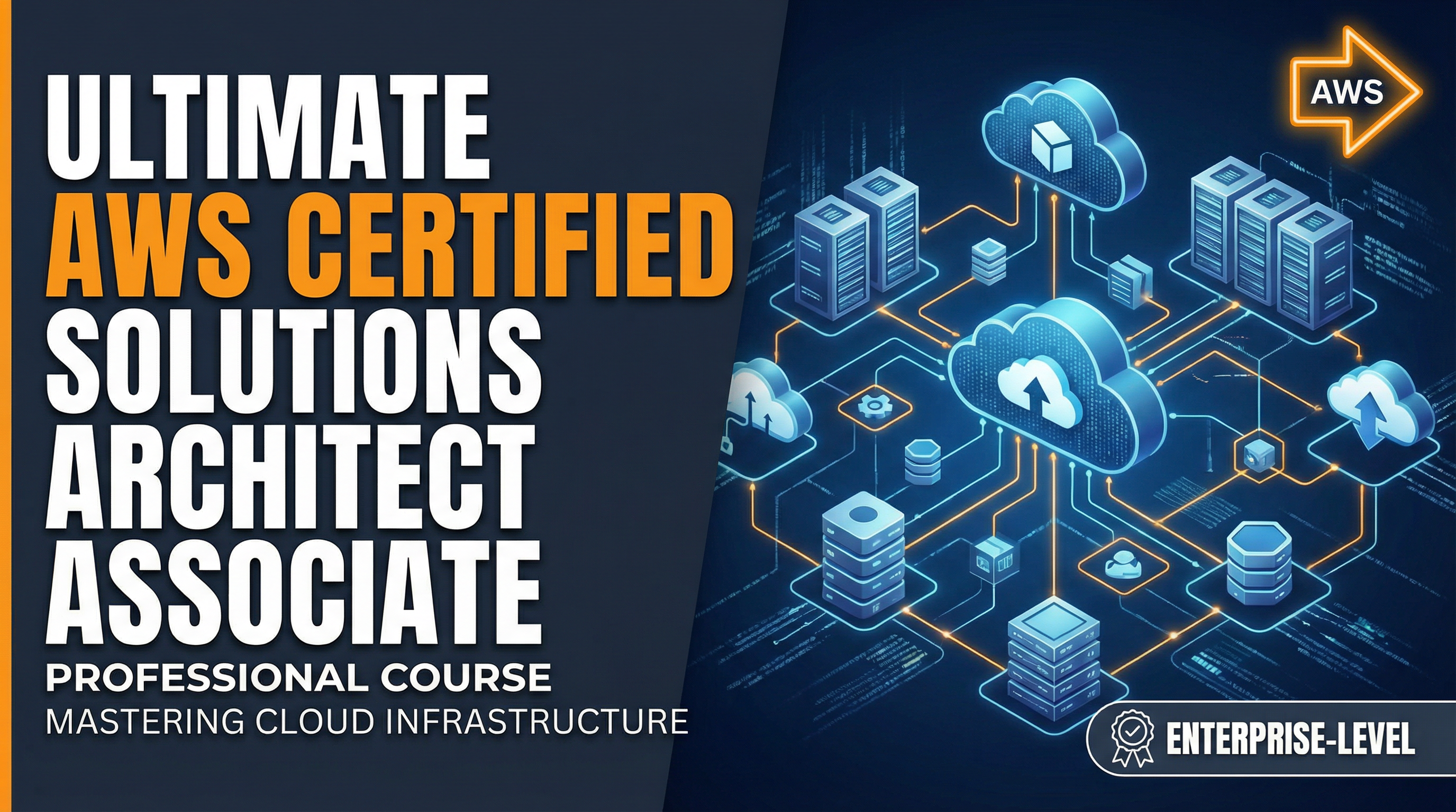 AWS Solutions Architect Associate 2026: Cloud Certification & $150K+ Salary Track - Online course thumbnail showing curriculum preview