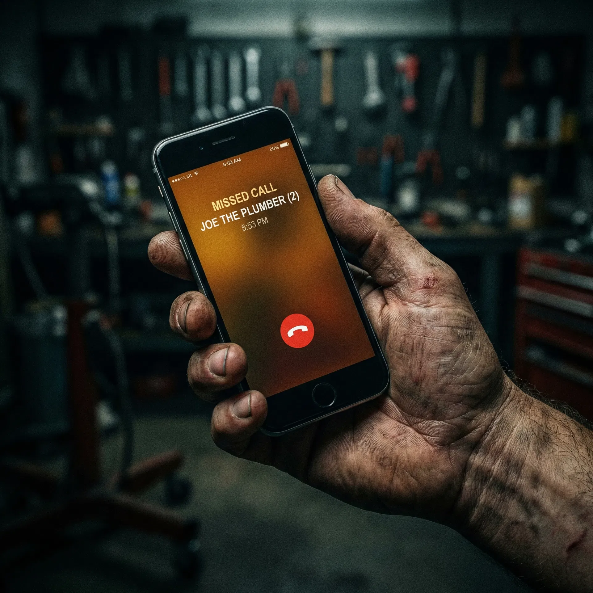 Missed call on a contractor's phone