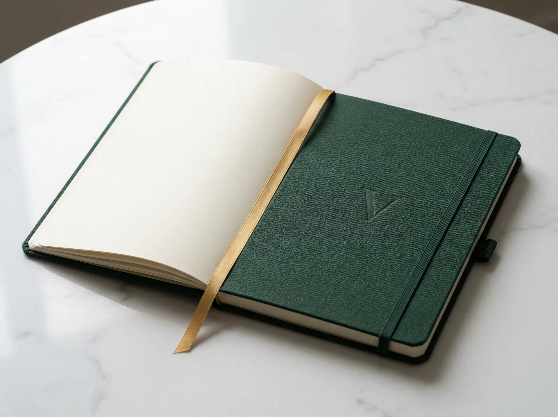 Better Vibe Journal — open cover with ribbon