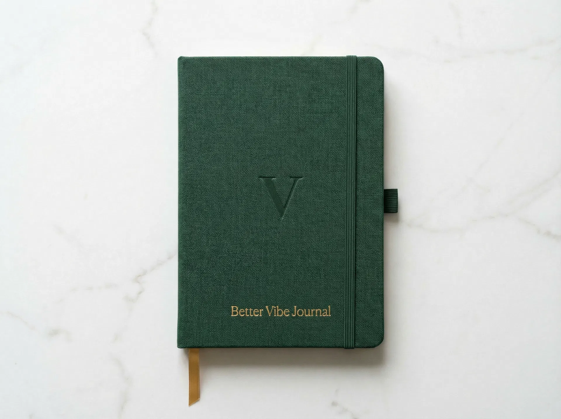 Better Vibe Journal — flat lay top view