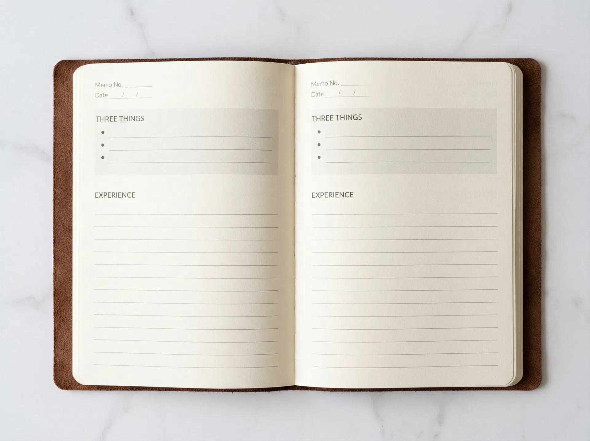 Better Vibe Journal — open blank pages layout