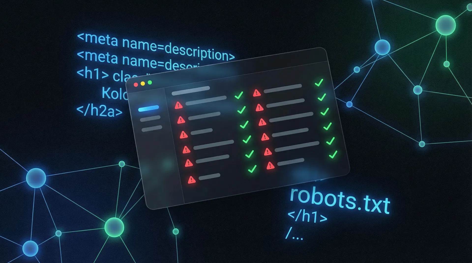 Checklist on a clipboard next to a laptop showing SEO analytics