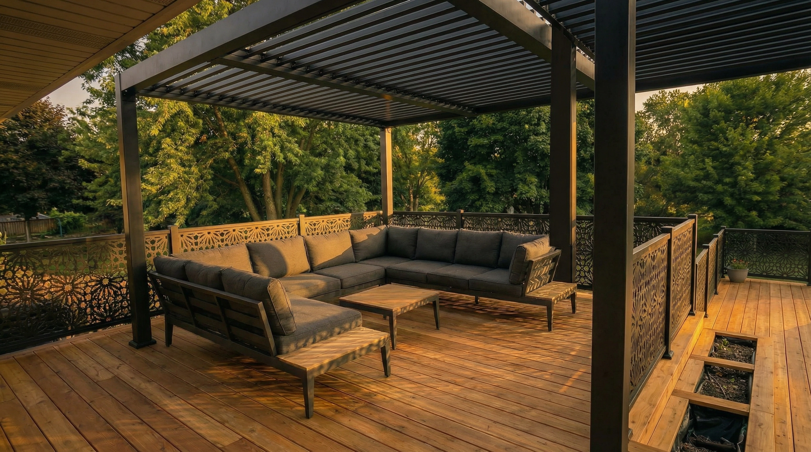 Après 2 - Pergola et salon extérieur
