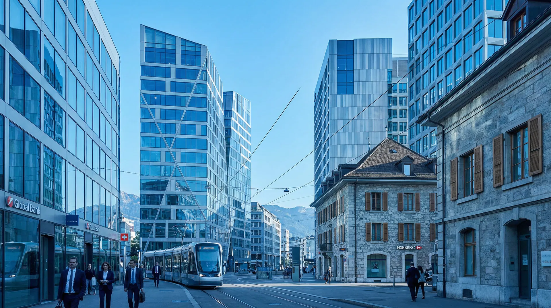 Swiss financial district