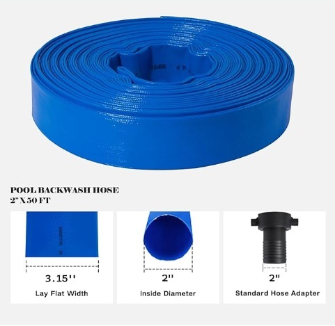 Backwash Hose Kit- 2 in x 50 ft - FOR RENTAL - ONE TIME FEE