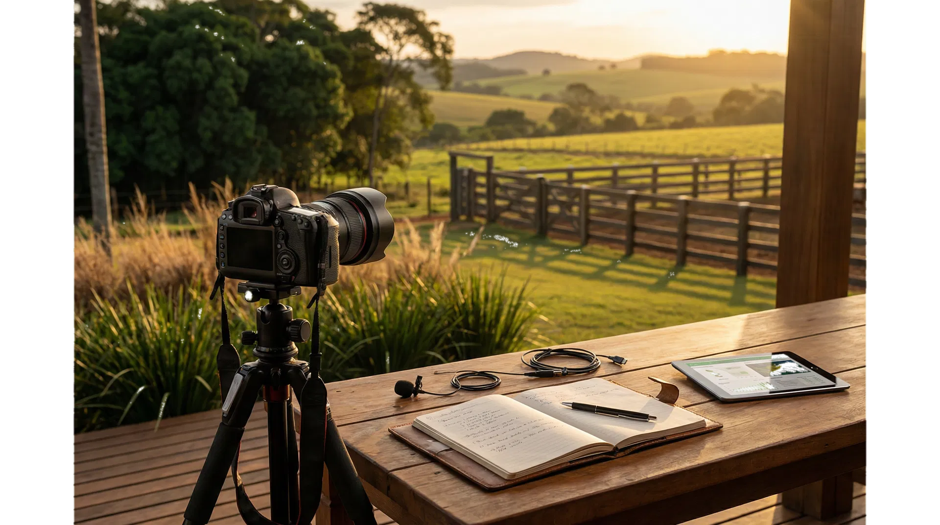 Mesa editorial no ambiente rural