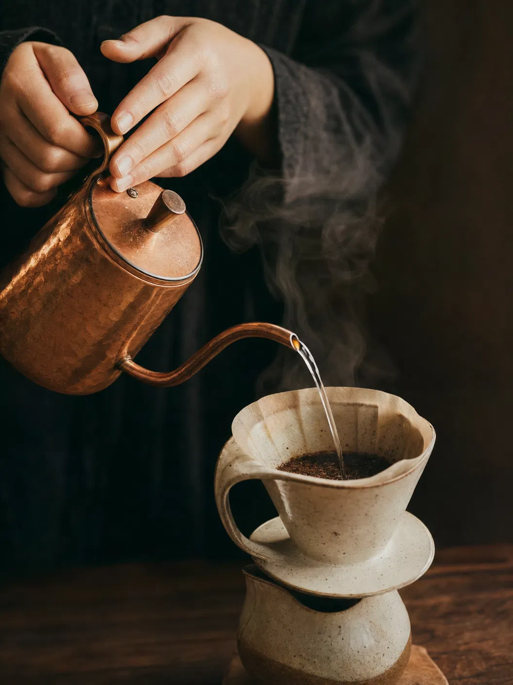 Pour-over coffee ritual