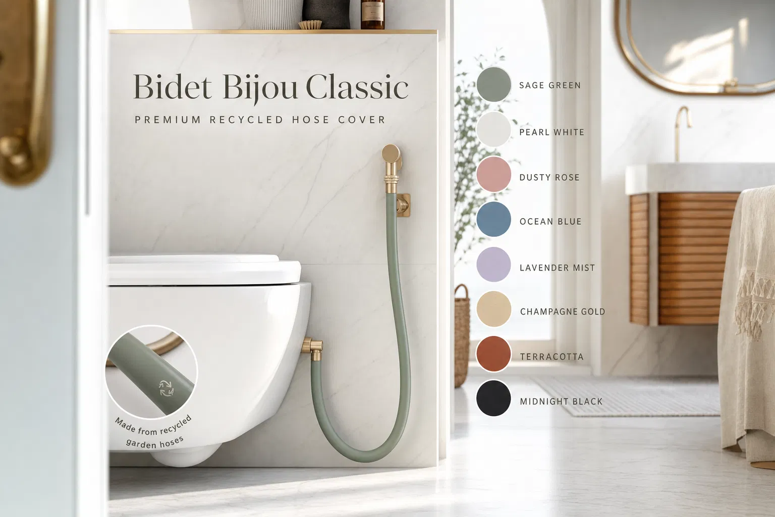 Bidet Bijou Classic — recycled garden hose PVC