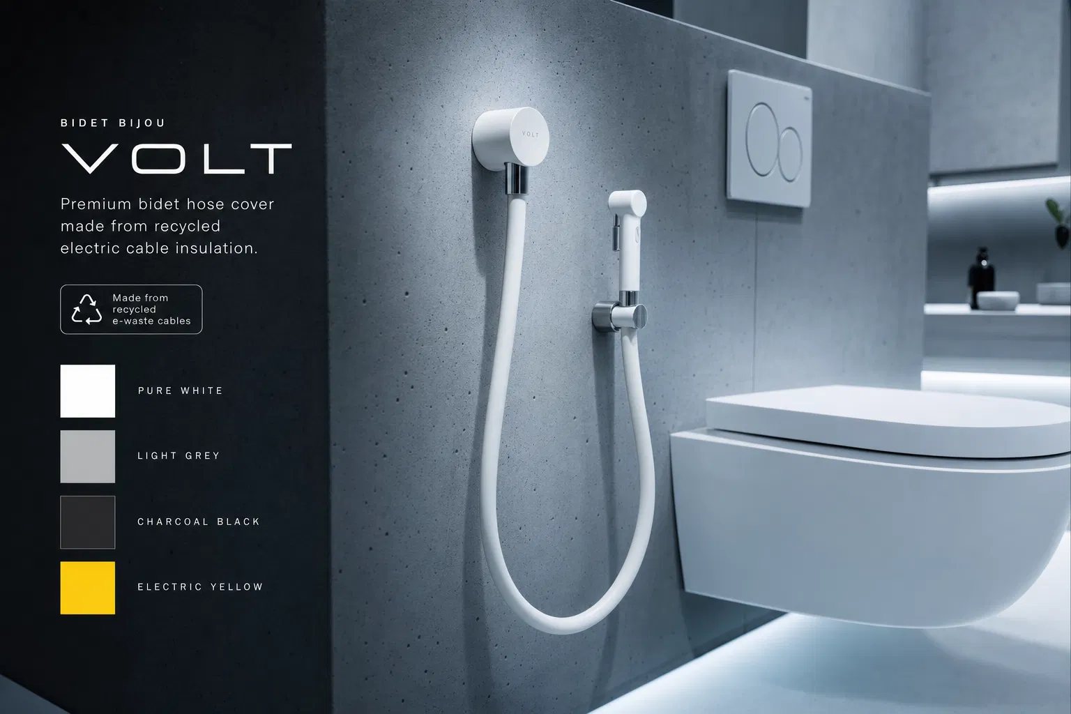 Bidet Bijou Volt — recycled electric cable insulation