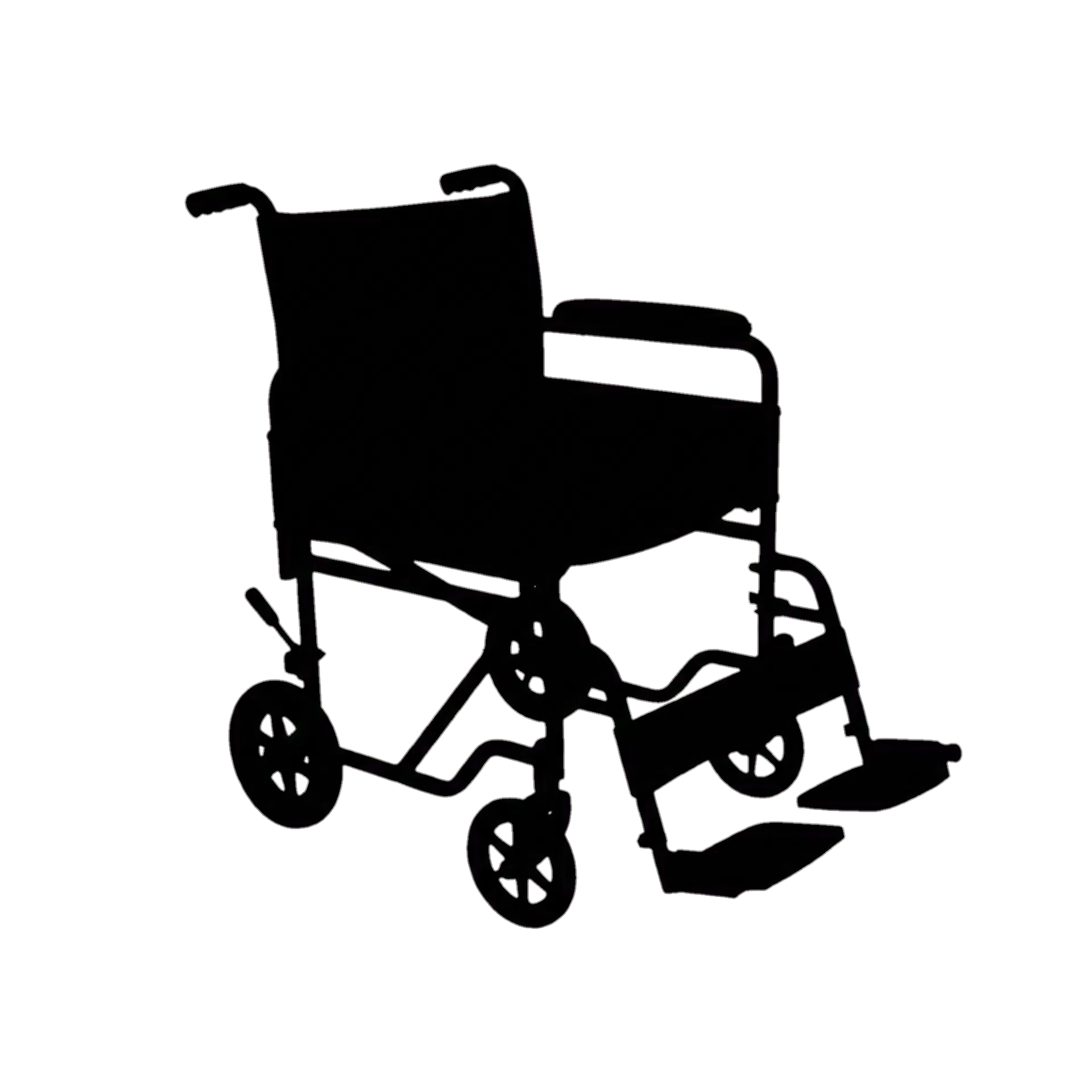 Silueta de silla de ruedas hospitalaria anticuada