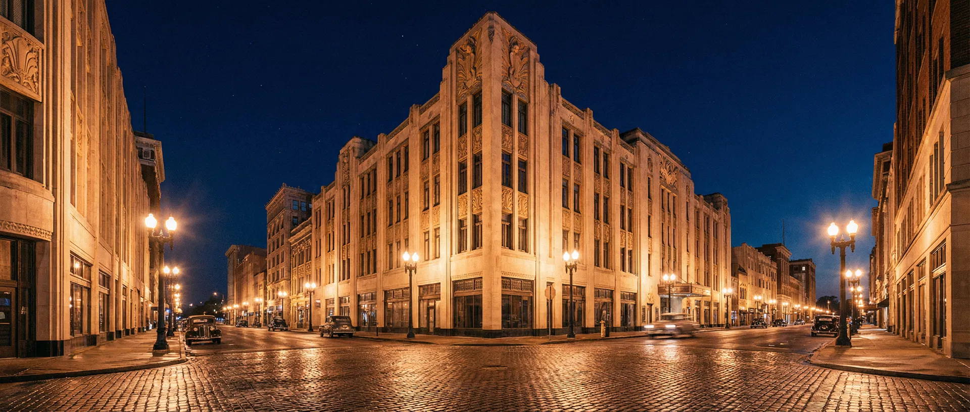 Downtown Dayton at night