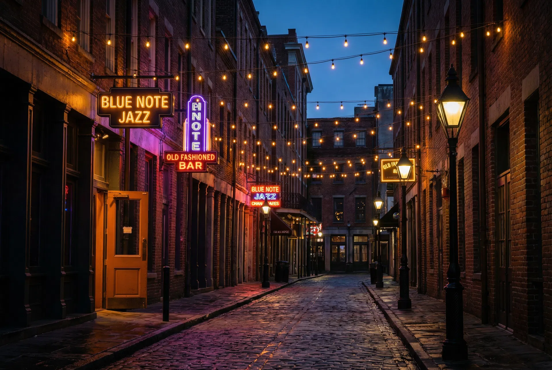 Oregon District at night