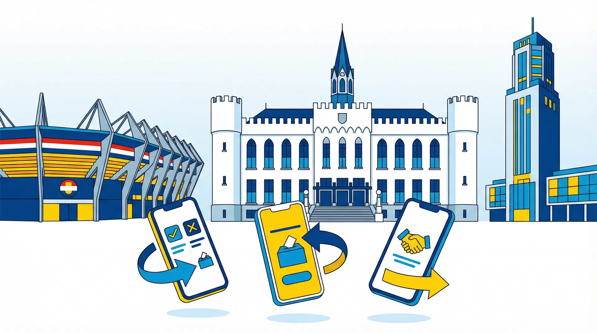 Tilburg swipe illustratie