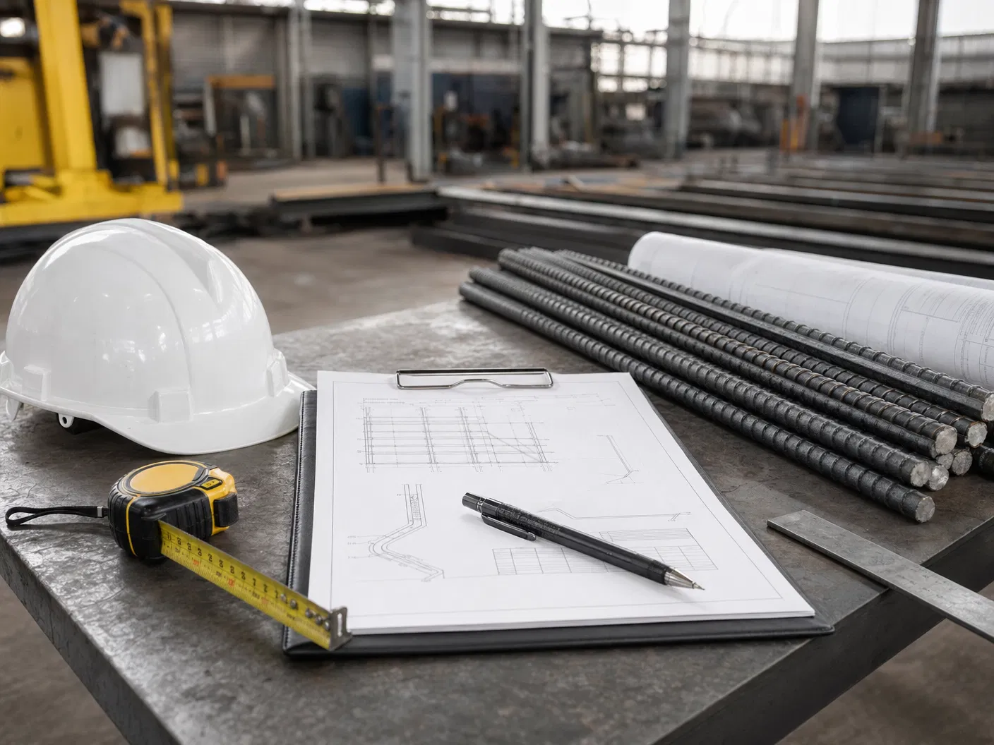 Prancheta técnica e aço para visita comercial