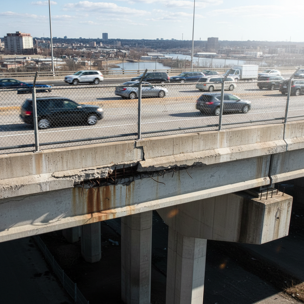 Rachadura em ponte da BR-376 em Ponta Grossa preocupa motoristas
