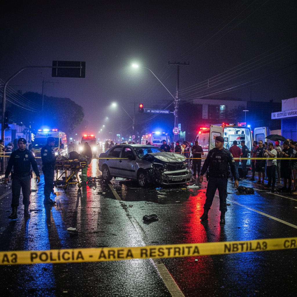 Tragédia em Chapecó: Marido, esposa e genro morrem em grave acidente