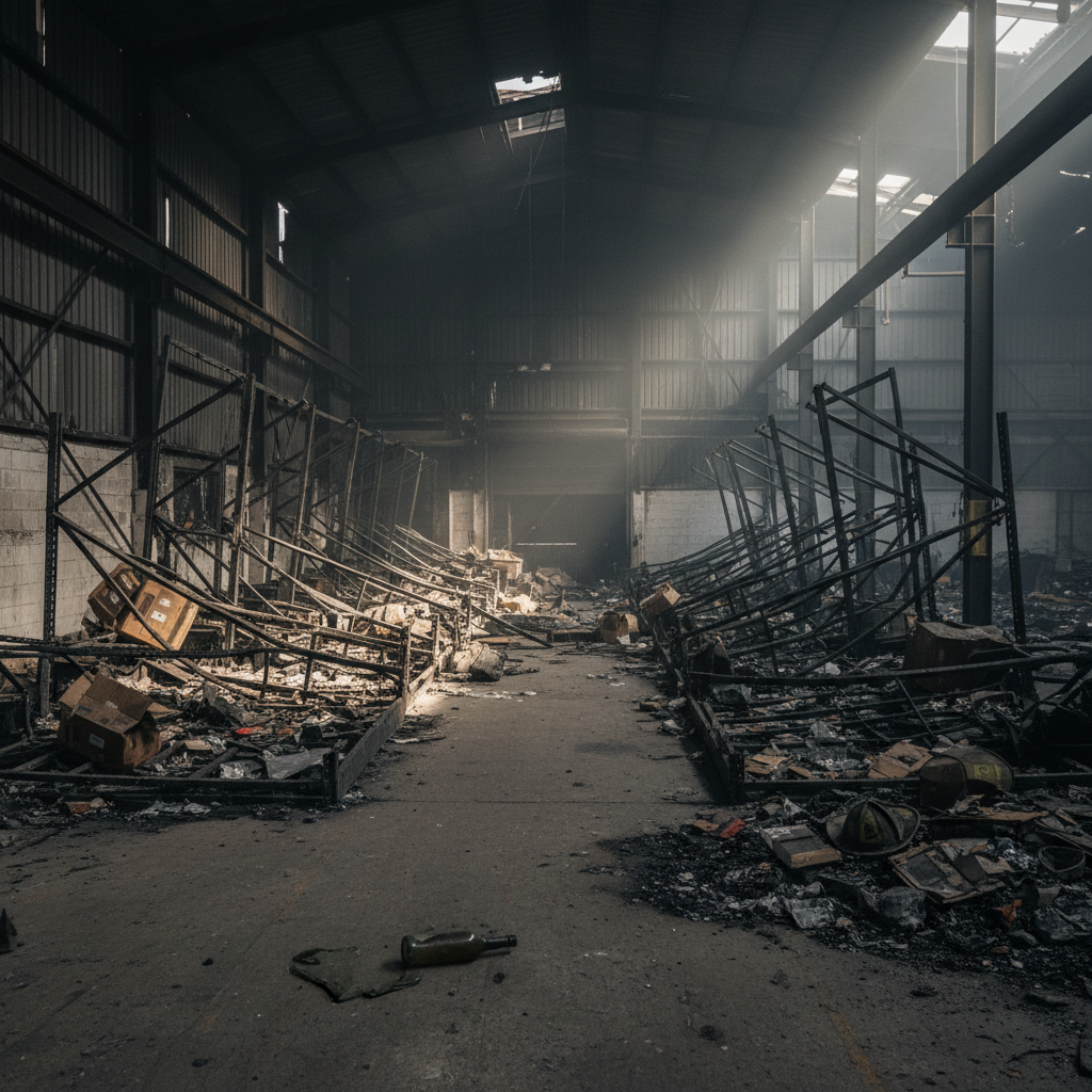 Ataque com coquetel molotov destrói galpão na Grande Florianópolis