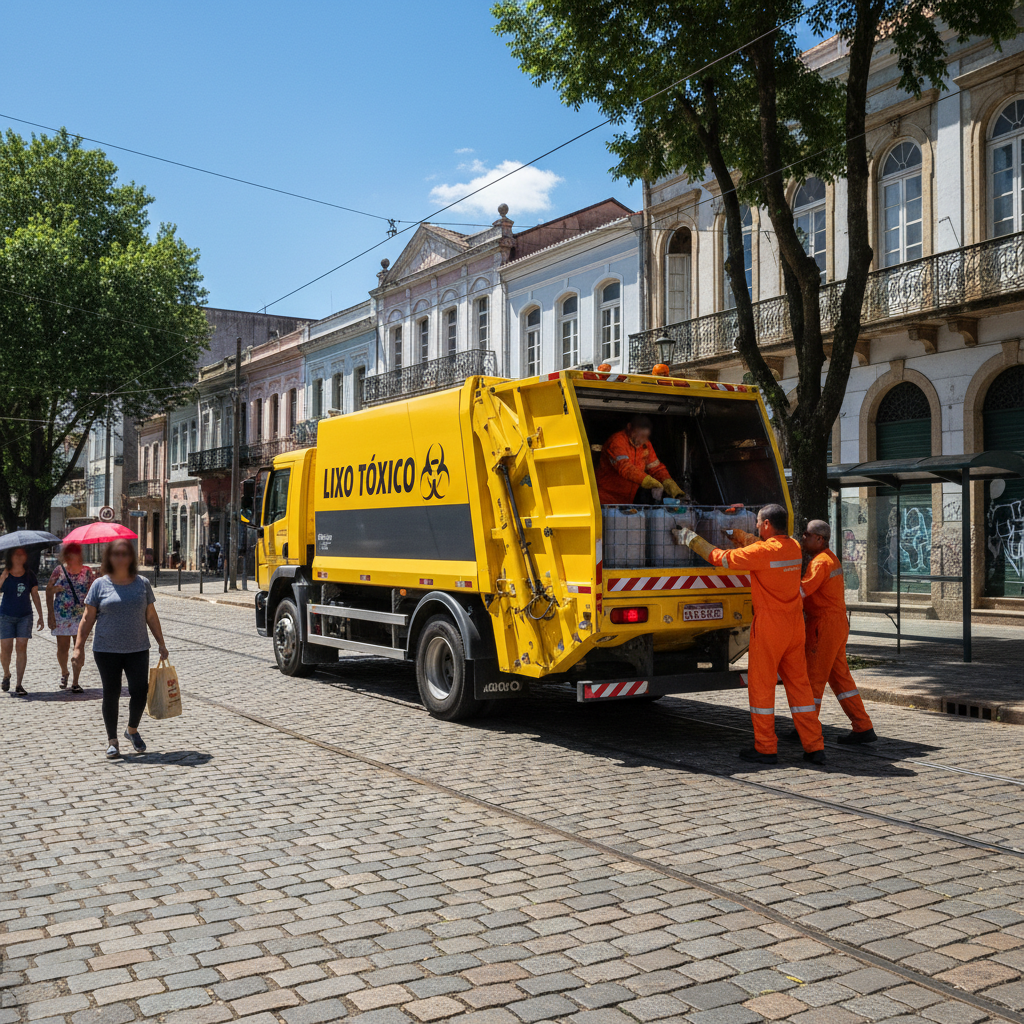 Caminhão de Lixo Tóxico em Curitiba: Veja o Roteiro desta Segunda-feira