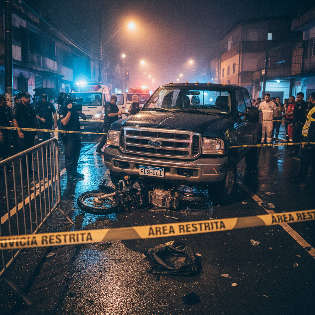 Motociclista morre após moto ser arrastada por caminhonete no Paraná