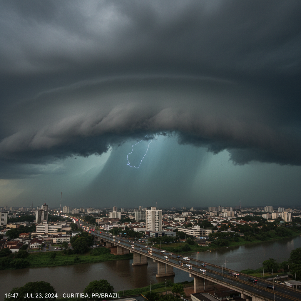 Ciclone e Frente Fria: Paraná sob Alerta de Tempestades