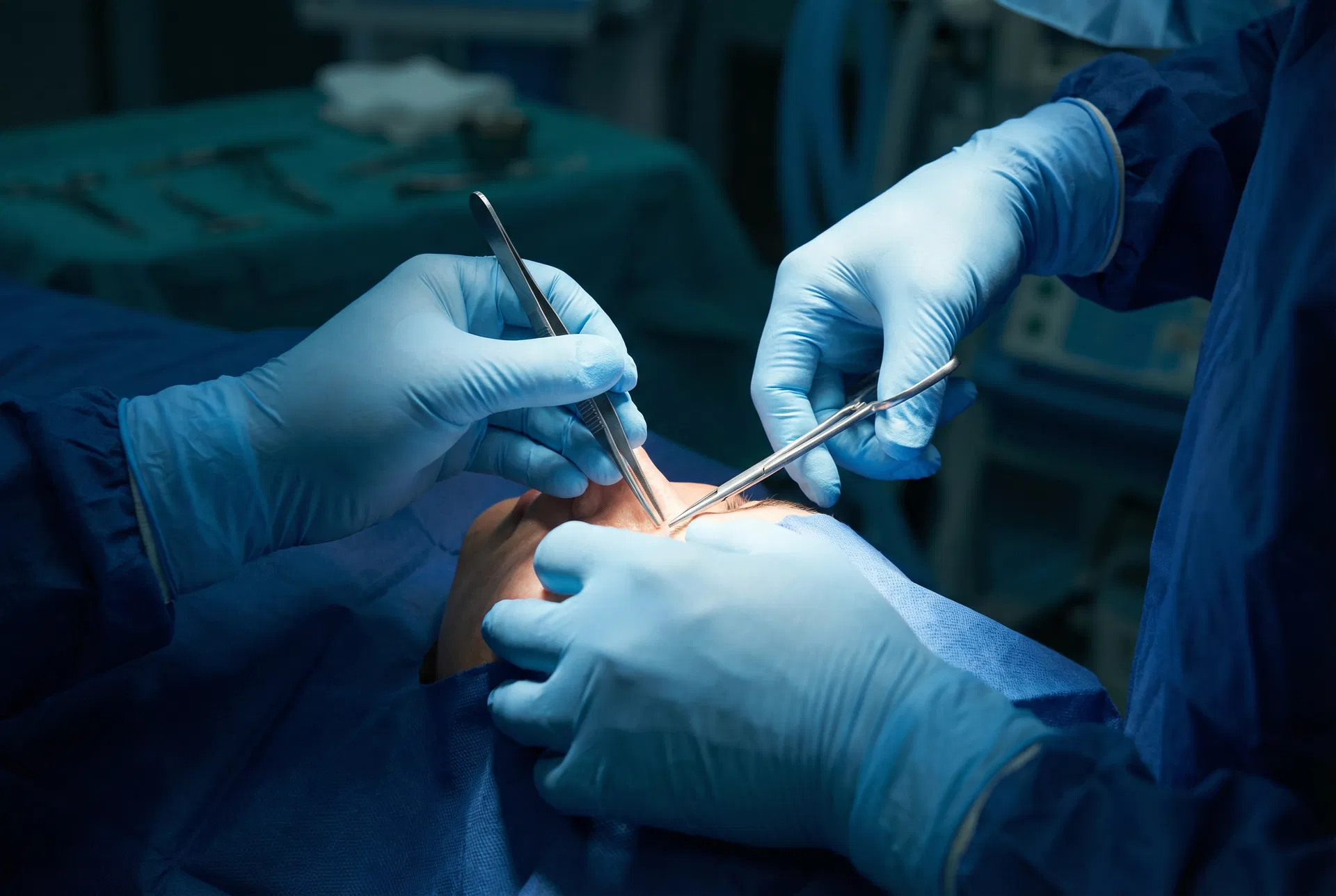 Procedimento cirúrgico facial