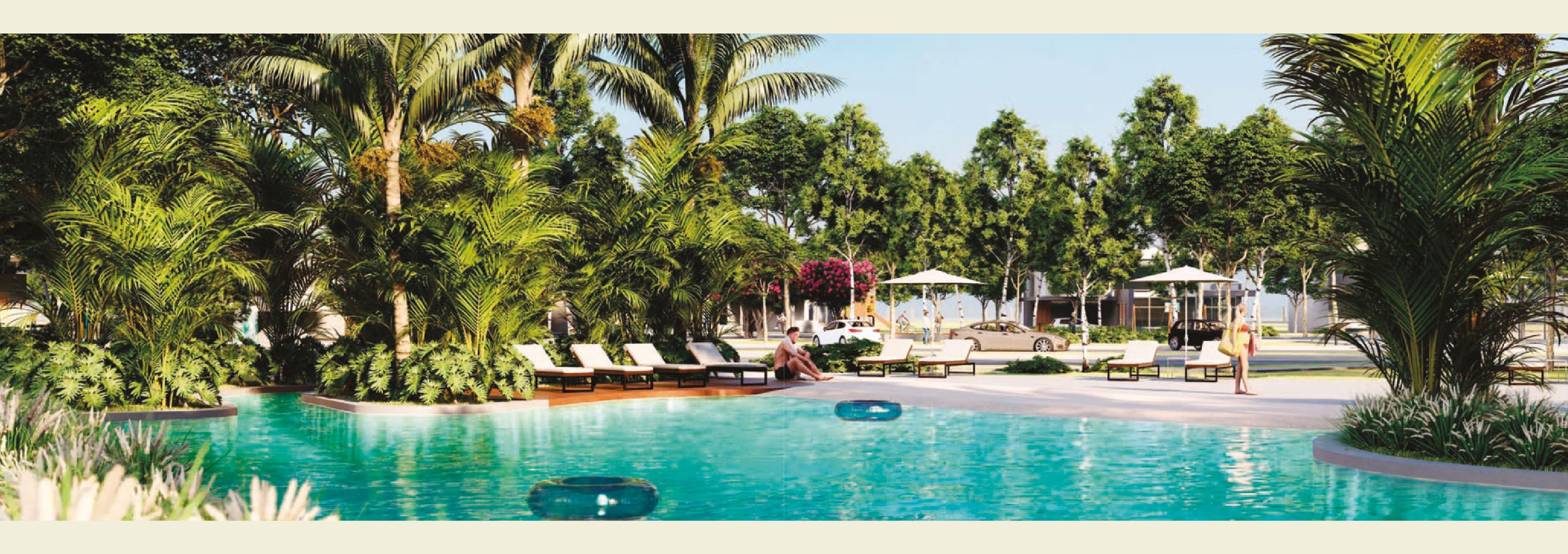 Imagem de satélite da região do empreendimento, com marcações indicando a localização exata e o entorno.